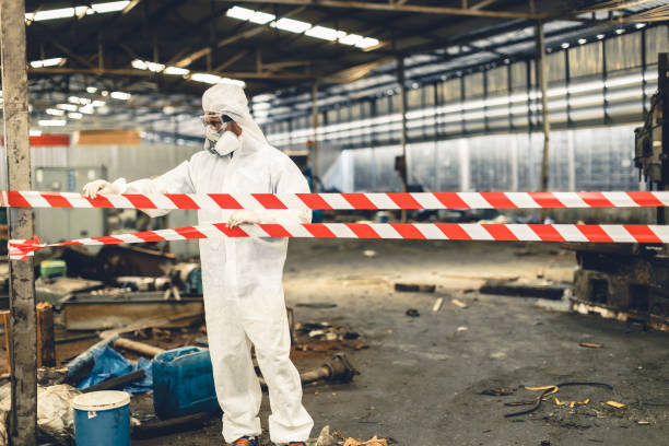 Professional Biohazard Cleanup technician working in Wynnewood, PA